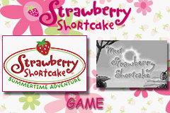 Strawberry Shortcake Summertime Adventure title screen for GameBoy Advance